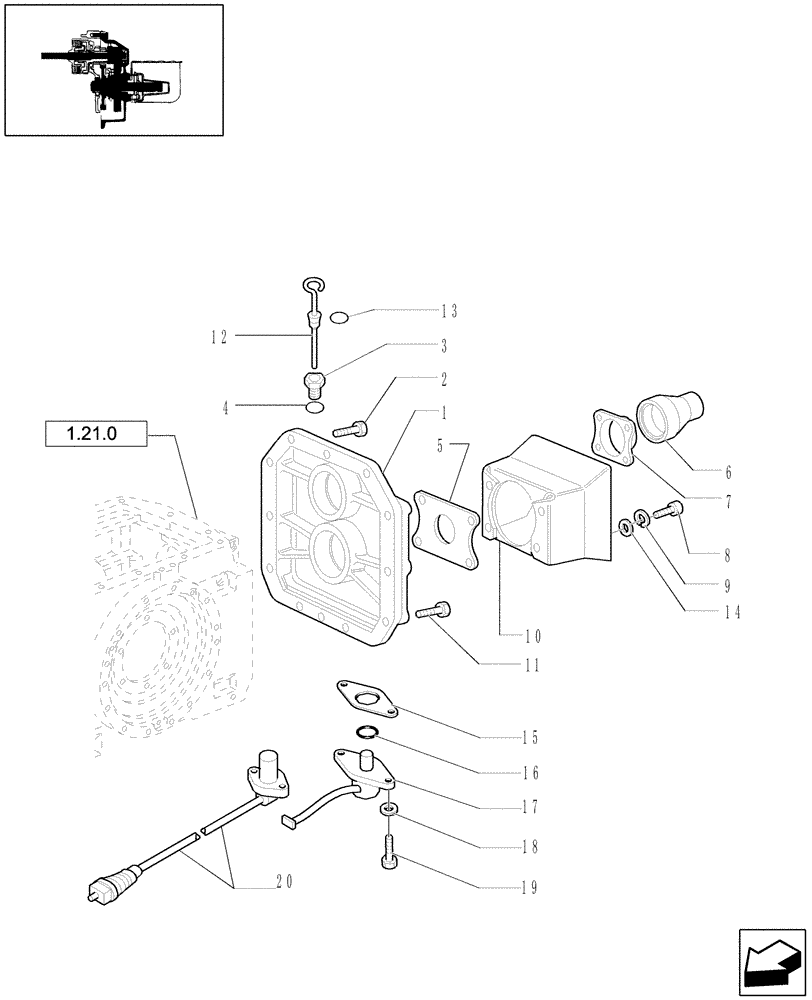 Схема запчастей Case IH JX1080U - (1.80.1[01]) - POWER TAKEOFF - COVER & GUARD (07) - HYDRAULIC SYSTEM