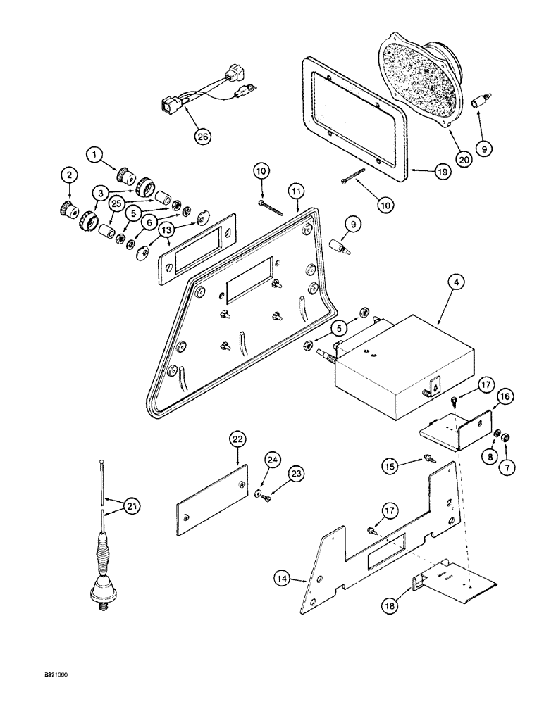 Схема запчастей Case IH 1800 - (4-38) - RADIO (06) - ELECTRICAL SYSTEMS