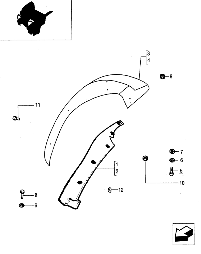 Схема запчастей Case IH JX90 - (1.87.0[02]) - MUDGUARDS AND FOOTBOARDS - W/CAB (08) - SHEET METAL