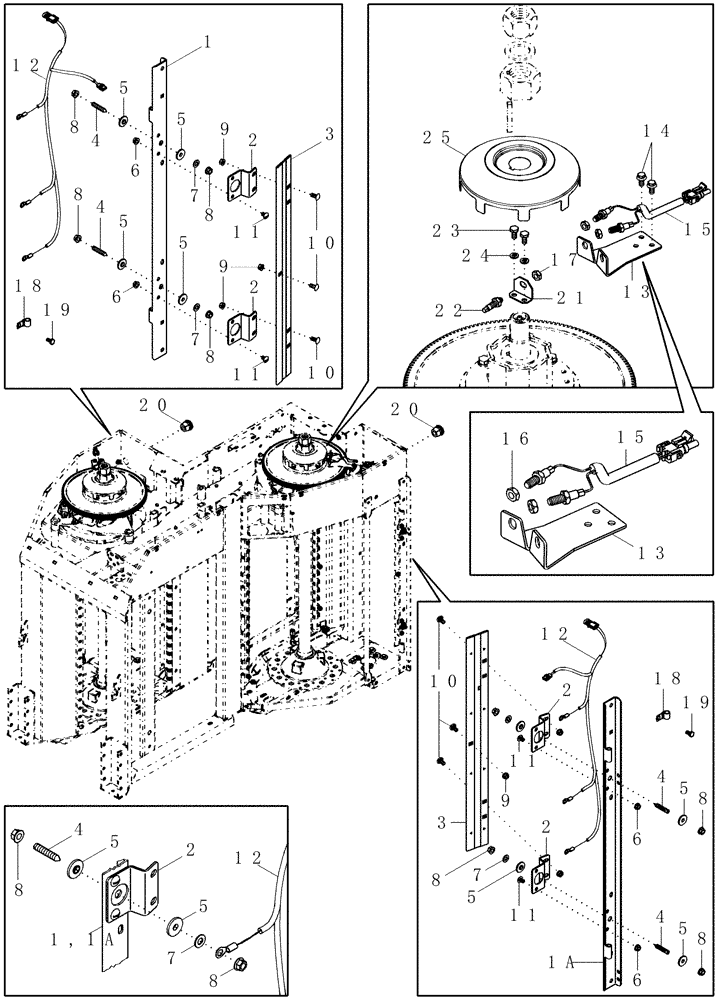 Схема запчастей Case IH 420 - (04-27) - ROTOR HARNESS, ROTOR AND CHOKE SENSORS (06) - ELECTRICAL SYSTEMS