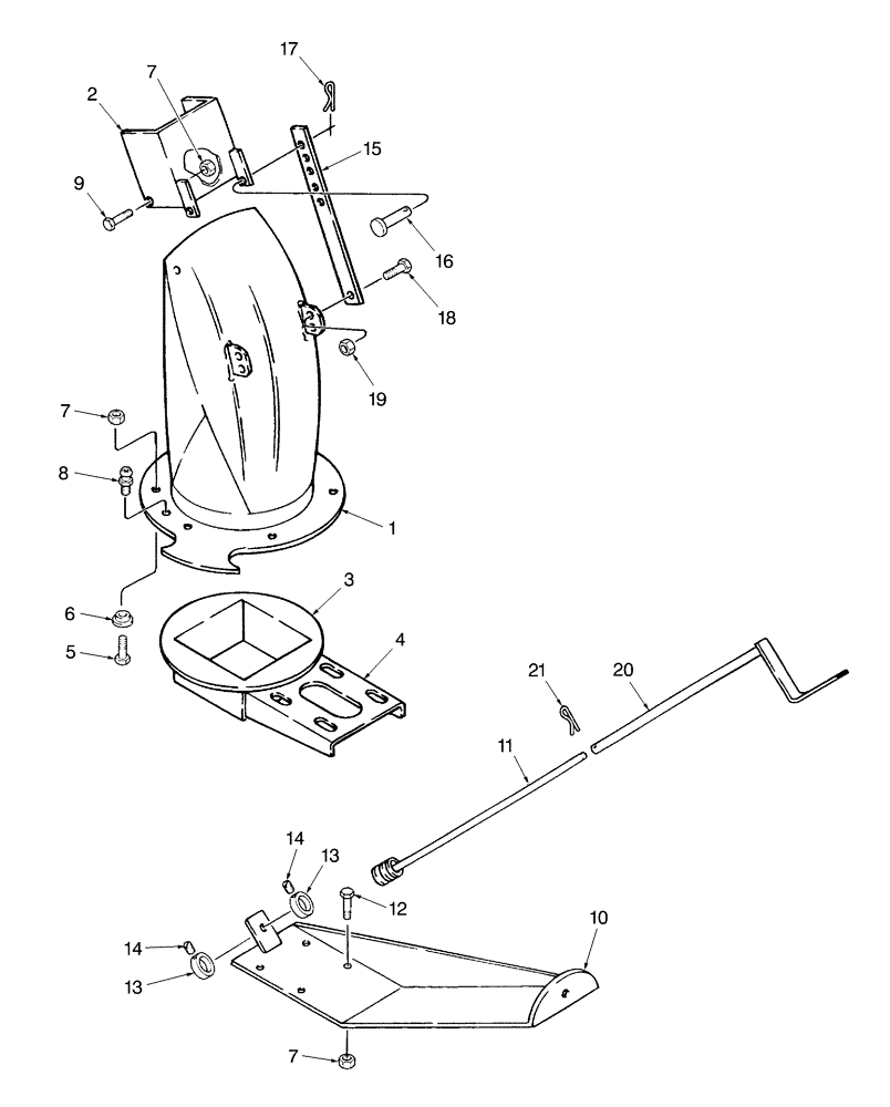 Схема запчастей Case IH 716C - (032) - SPOUT & RELATED PARTS, 60" & 72" 