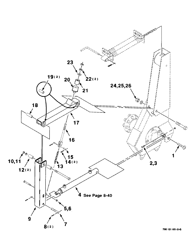 Схема запчастей Case IH 8825 - (08-38) - HEADER FLOTATION ASSEMBLY, RIGHT (08) - HYDRAULICS