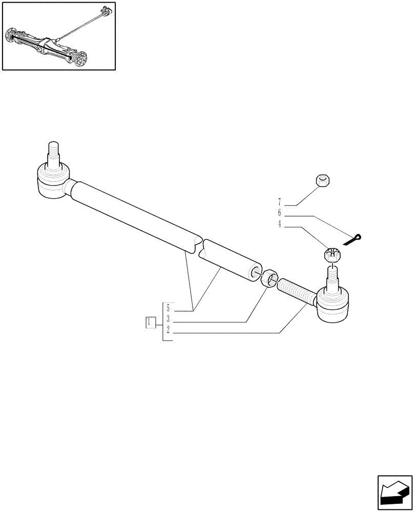 Схема запчастей Case IH JX90 - (1.40. 0/04) - 4WD FRONT AXLE - TIE-ROD (04) - FRONT AXLE & STEERING