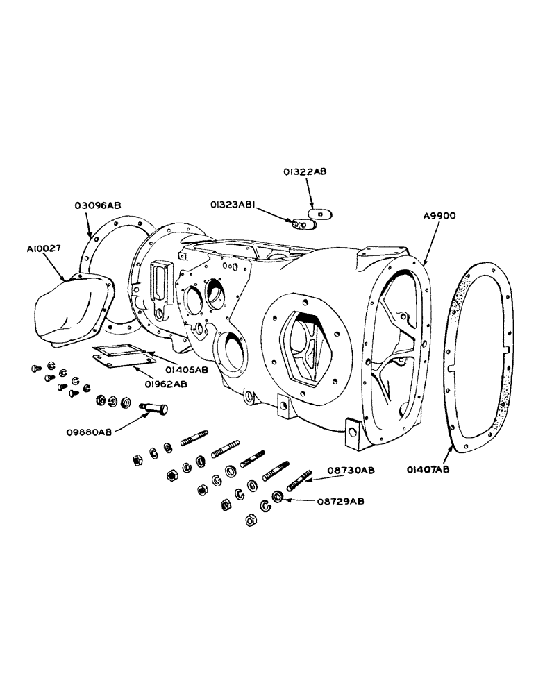 Схема запчастей Case IH 900 - (084) - TRANSMISSION CASE (06) - POWER TRAIN