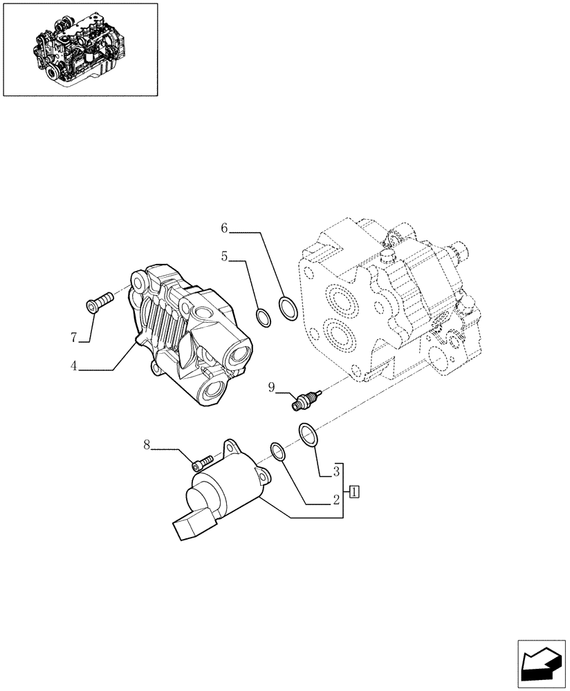 Схема запчастей Case IH F4HE9684D J102 - (0.14.0/A[01]) - INJECTION PUMP - COMPONENTS (4898921) 