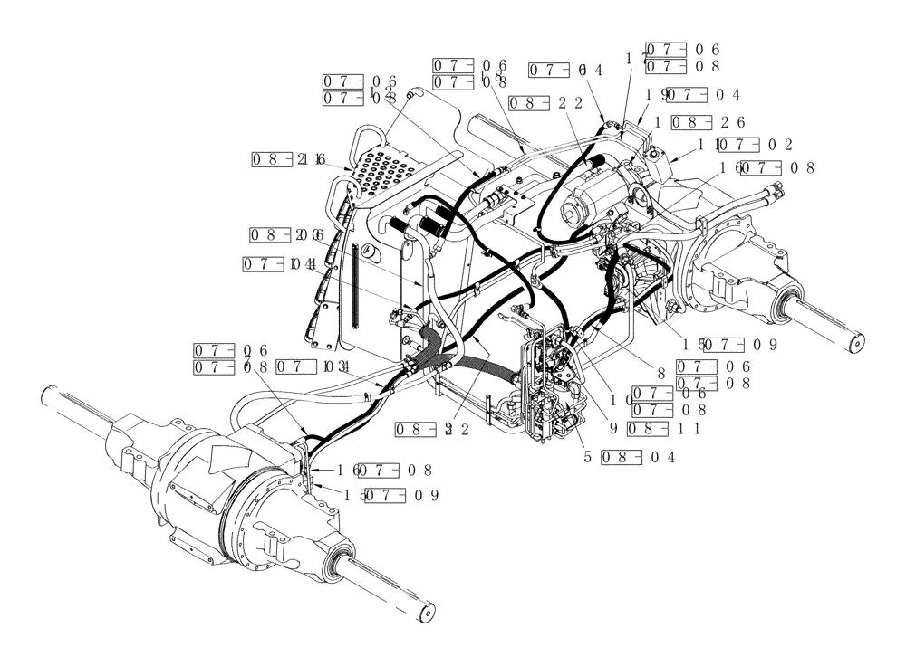 Схема запчастей Case IH STEIGER 335 - (01A-11) - HYDRAULICS - CHARGE PUMP AND BRAKE CIRCUIT WITH ACCUSTEER (00) - PICTORIAL INDEX