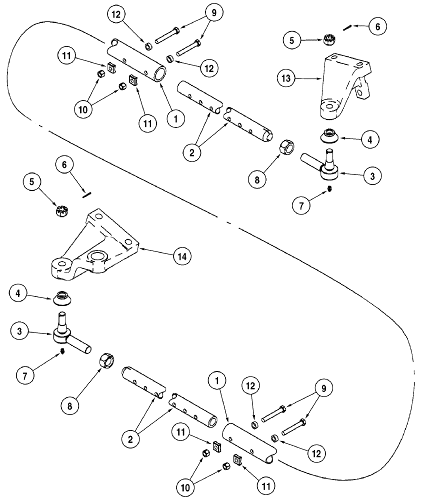 Схема запчастей Case IH 2377 - (05-09) - AXLE, ADJUSTABLE - TIE ROD, WITH DUAL STEERING CYLINDERS (04) - STEERING