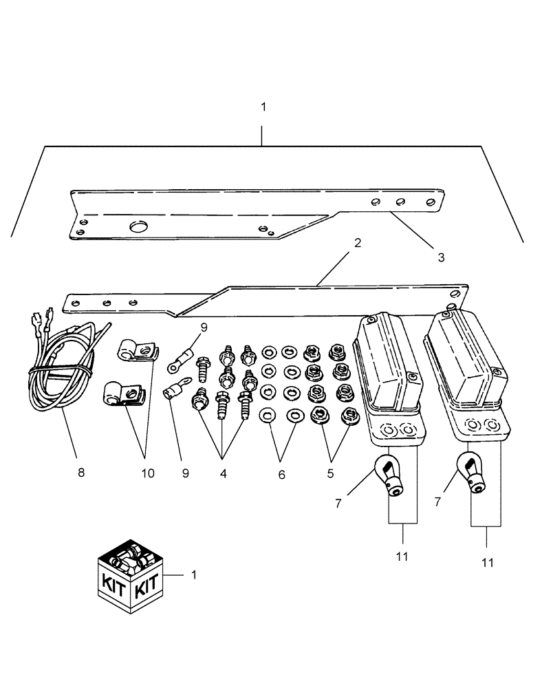 Схема запчастей Case IH RBX463 - (18.05) - MARKER LIGHT KIT, EUROPE & R.O.W. (18) - ACCESSORIES