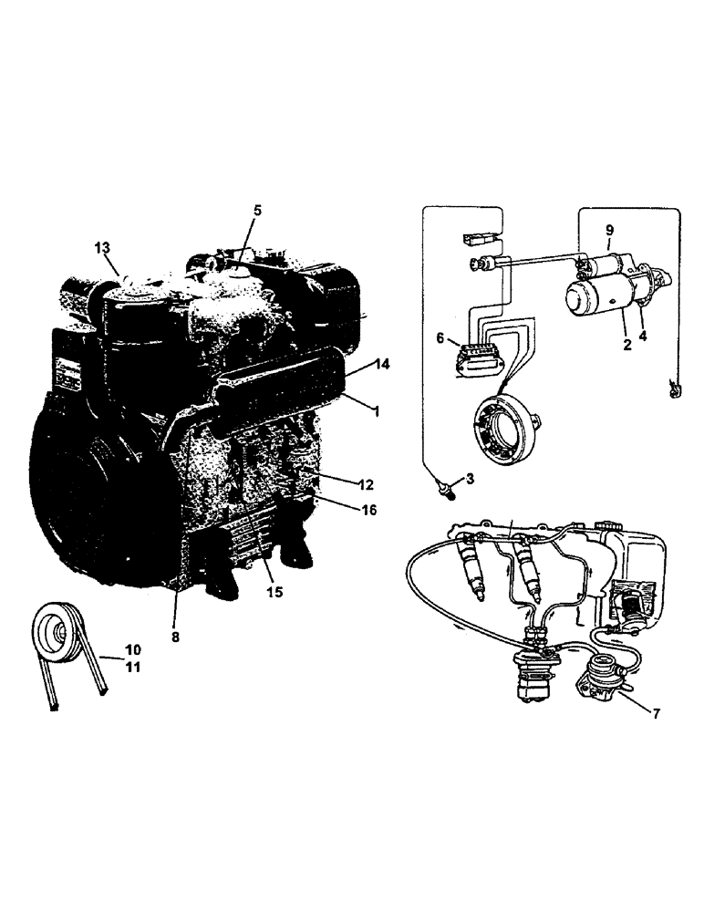 Схема запчастей Case IH 3400 - (E63) - LOMBARDINI ENGINE SERVICE PARTS 