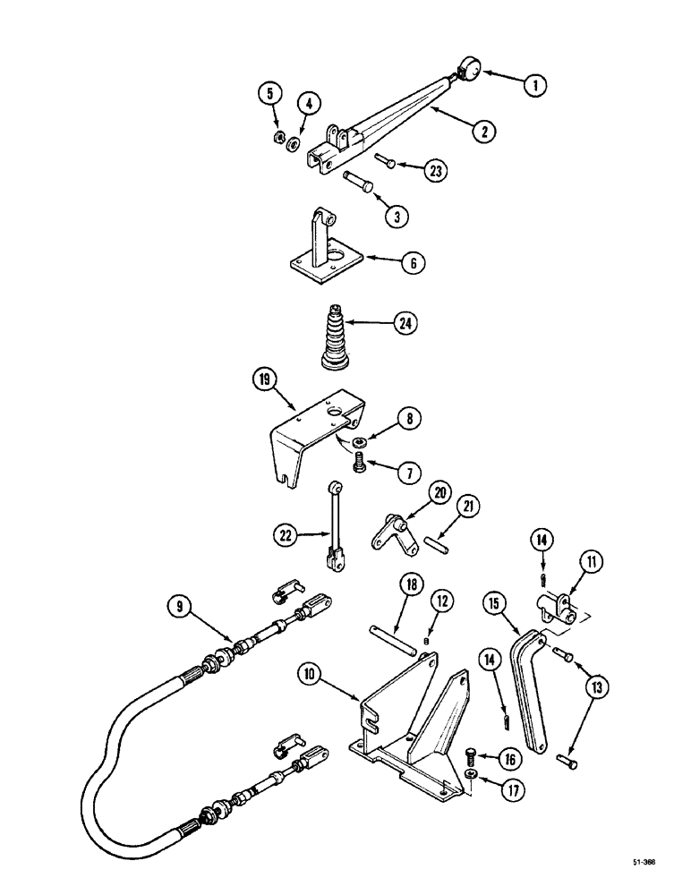 Схема запчастей Case IH 5150 - (7-40) - PARKING BRAKE CONTROLS, FOR SWITZERLAND (07) - BRAKES