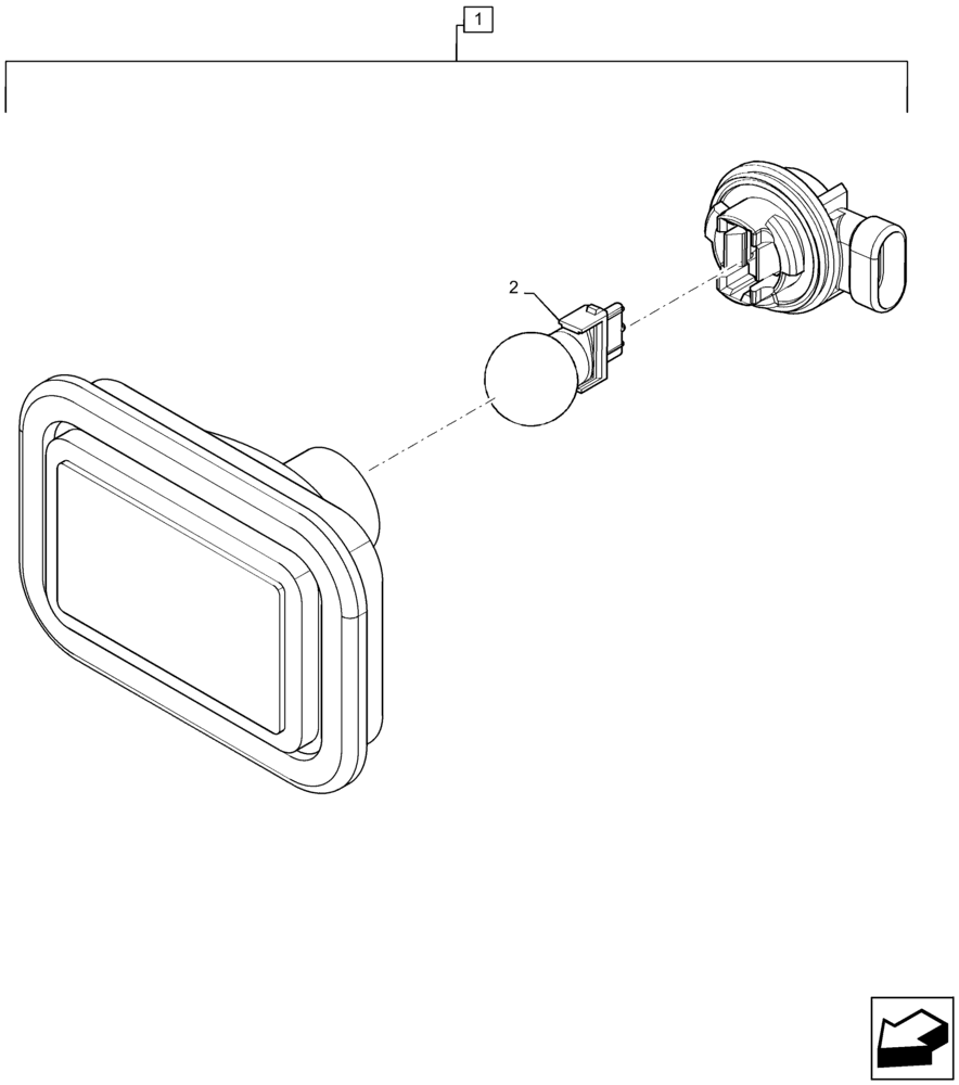 Схема запчастей Case IH TITAN 4530 - (55.404.07) - FRONT TURN / PARK LIGHT (55) - ELECTRICAL SYSTEMS