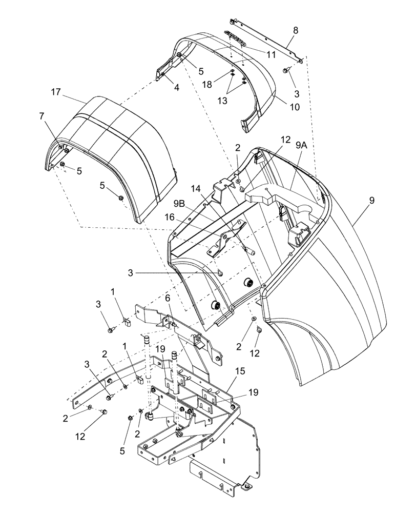 Схема запчастей Case IH FARMALL 45 - (08.03) - HOOD (08) - SHEET METAL