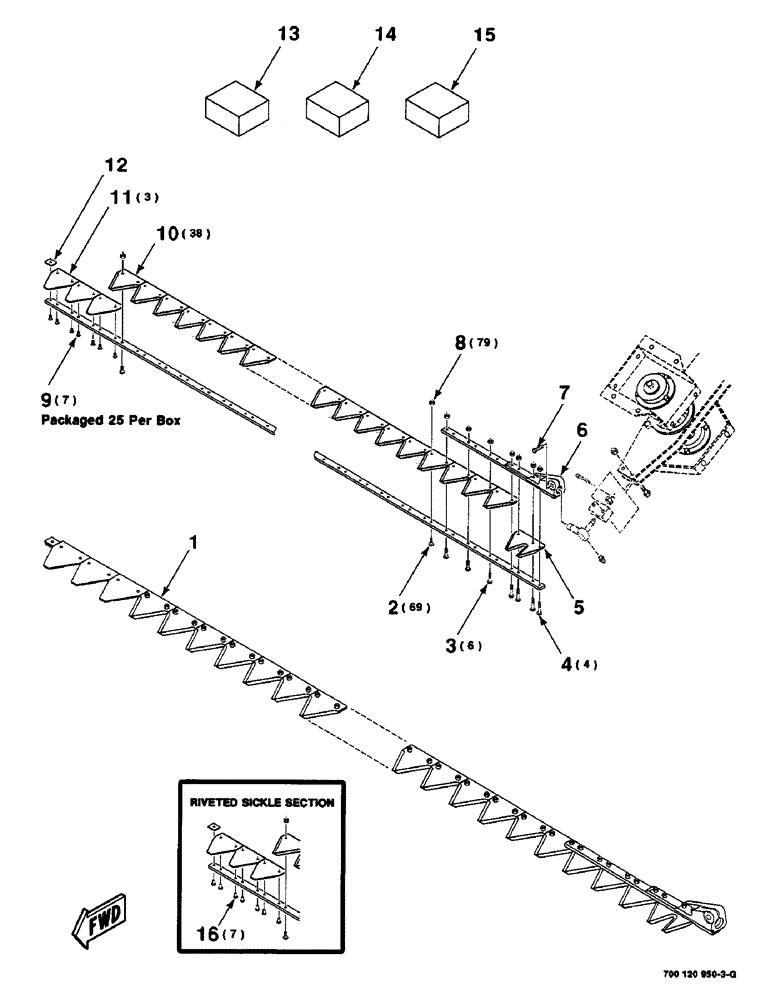 Схема запчастей Case IH 8820 - (5-06) - SICKLE ASSEMBLY, LEFT, 21 FOOT ONLY (58) - ATTACHMENTS/HEADERS