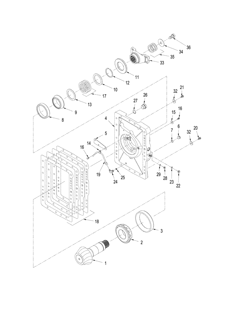 Схема запчастей Case IH STEIGER 335 - (06-58) - AXLE ASSEMBLY - COVER, REAR AXLE (06) - POWER TRAIN