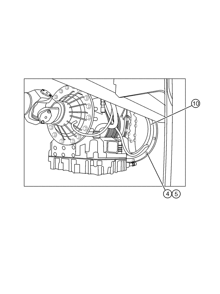 Схема запчастей Case IH FLX4300 - (03-003[01]) - TRANSMISSION MOUNTING (FLX 4375 CAT 3176 ENGINE) (03) - TRANSMISSION