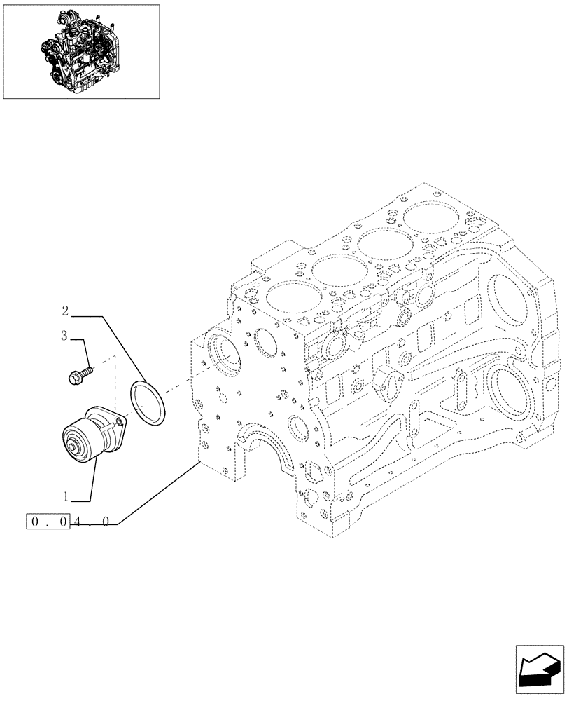 Схема запчастей Case IH MXU110 - (0.32.0) - WATER PUMP (01) - ENGINE