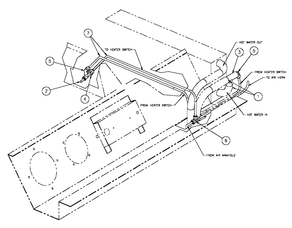 Схема запчастей Case IH FLX4300 - (01-012) - HEAT CIRCUIT COMPONENTS (FLX 4375, FLX 4330, FLX 4300) (10) - CAB