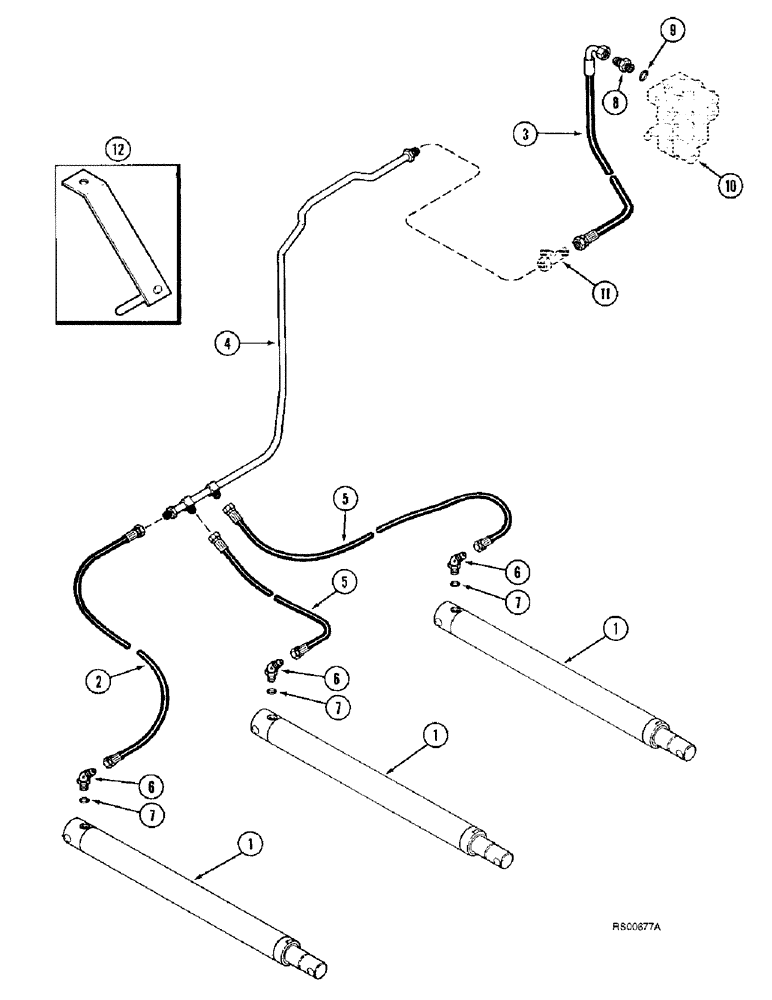 Схема запчастей Case IH 1680 - (8-20) - HEADER LIFT CYLINDER SYSTEM, WITH THIRD LIFT CYLINDER ATTACHMENT (07) - HYDRAULICS