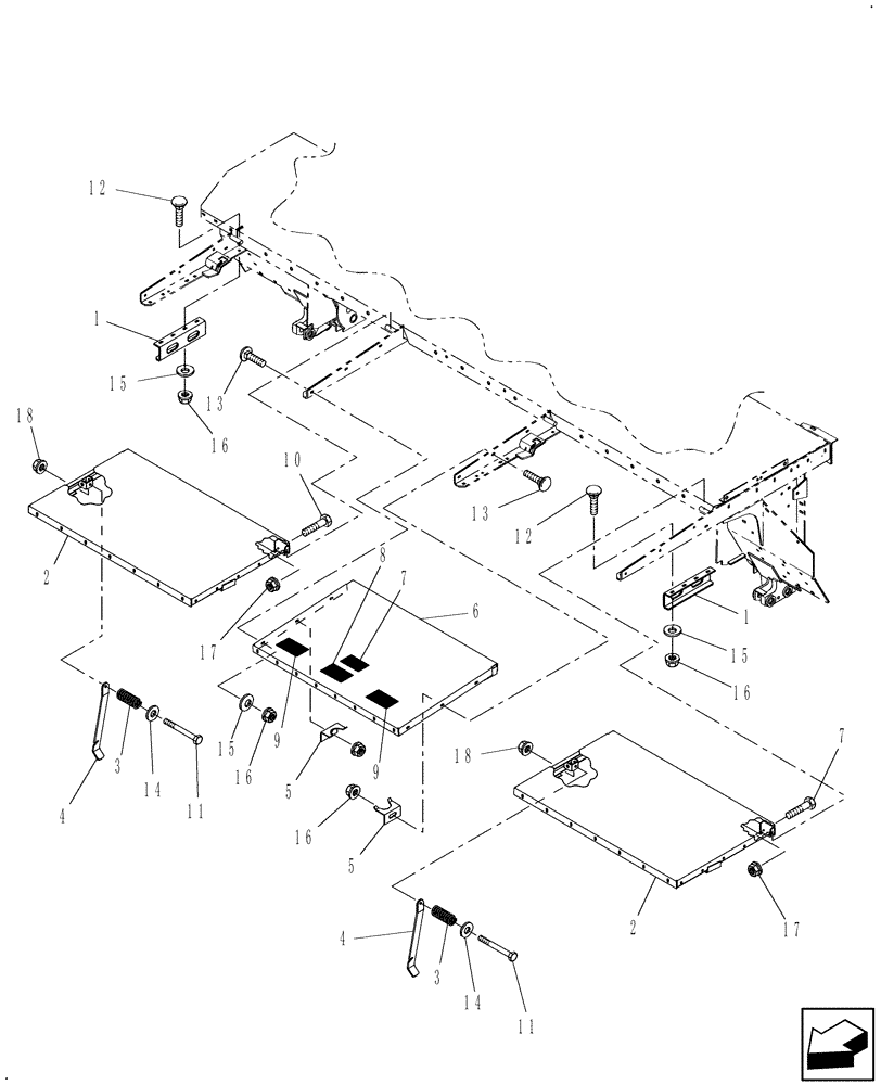 Схема запчастей Case IH DC132 - (08.04) - SHIELDING, CENTER (08) - SHEET METAL