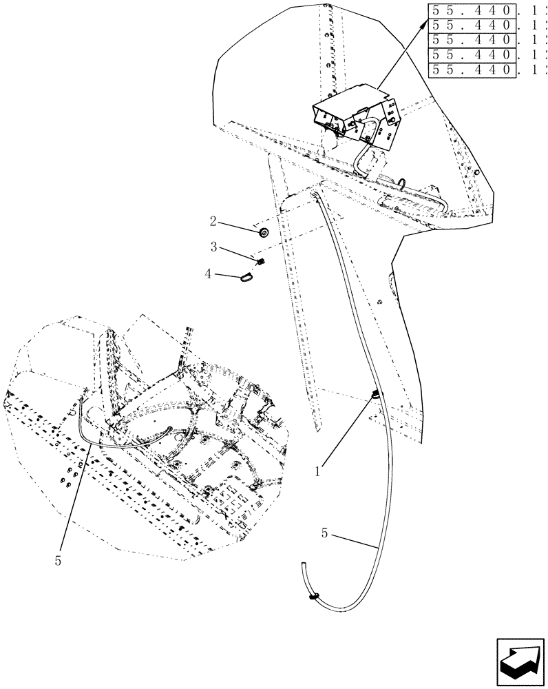 Схема запчастей Case IH 8010 - (88.430.07) - AUTO GUIDANCE-READY, AFS252 COMPLETING EXT - 7010/8010 (88) - ACCESSORIES