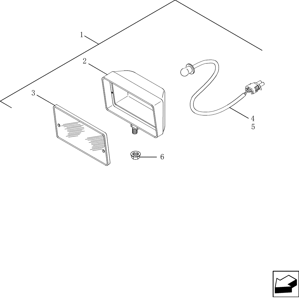 Схема запчастей Case IH 2577 - (55.404.30) - LAMP ASSY - GRAIN TANK (55) - ELECTRICAL SYSTEMS