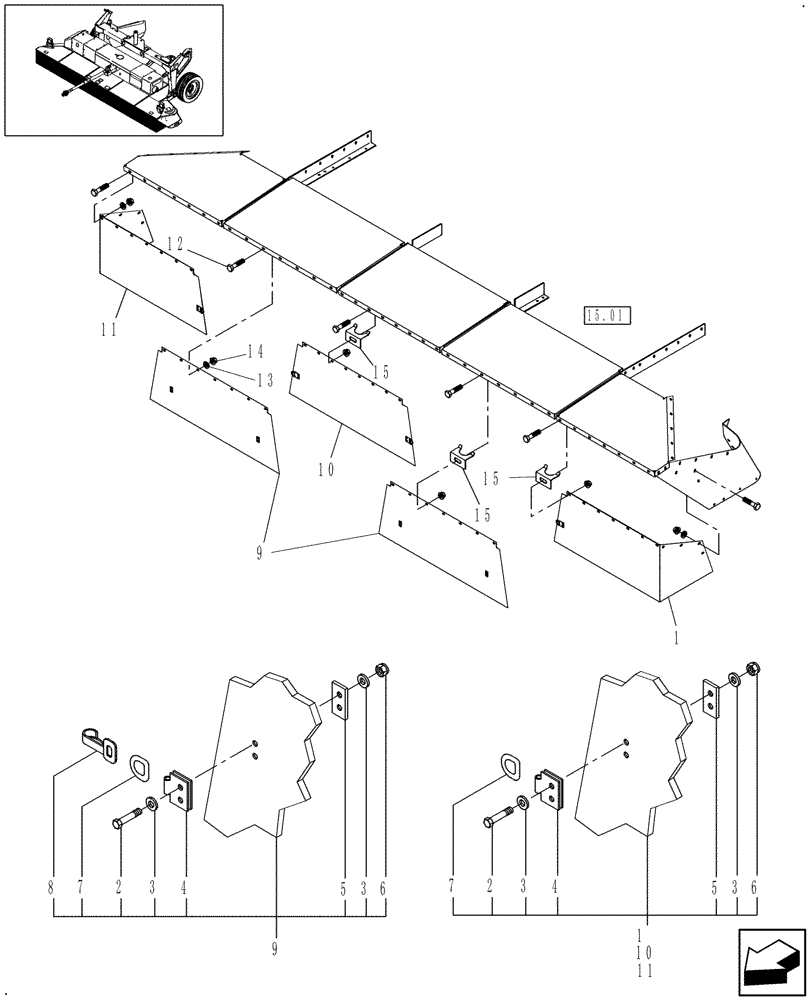 Схема запчастей Case IH DC162F - (08.09) - SKIRT COMPONENTS (08) - SHEET METAL