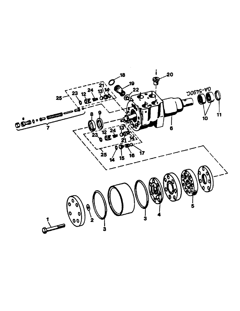 Схема запчастей Case IH 644 - (2F023) - STEERING CONTROL VALVE (07) - HYDRAULICS