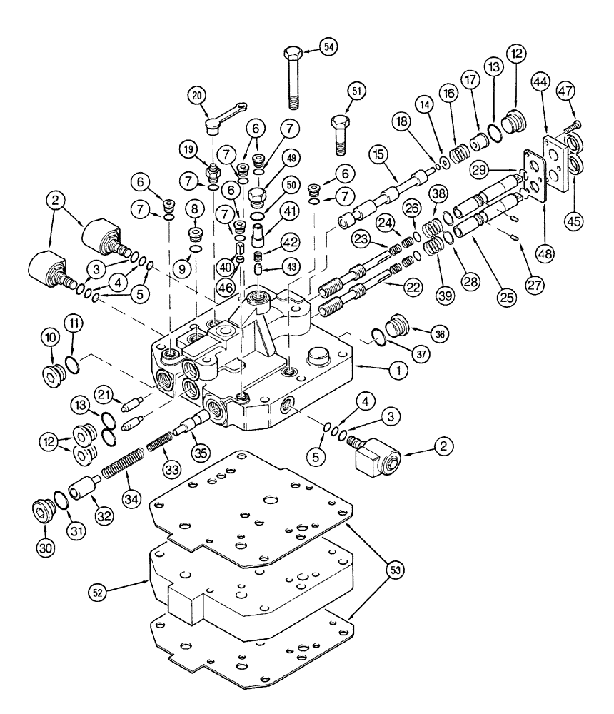 Схема запчастей Case IH 5120 - (6-062) - TRANSMISSION, FORWARD, NEUTRAL, REVERSE SHUTTLE VALVE (06) - POWER TRAIN