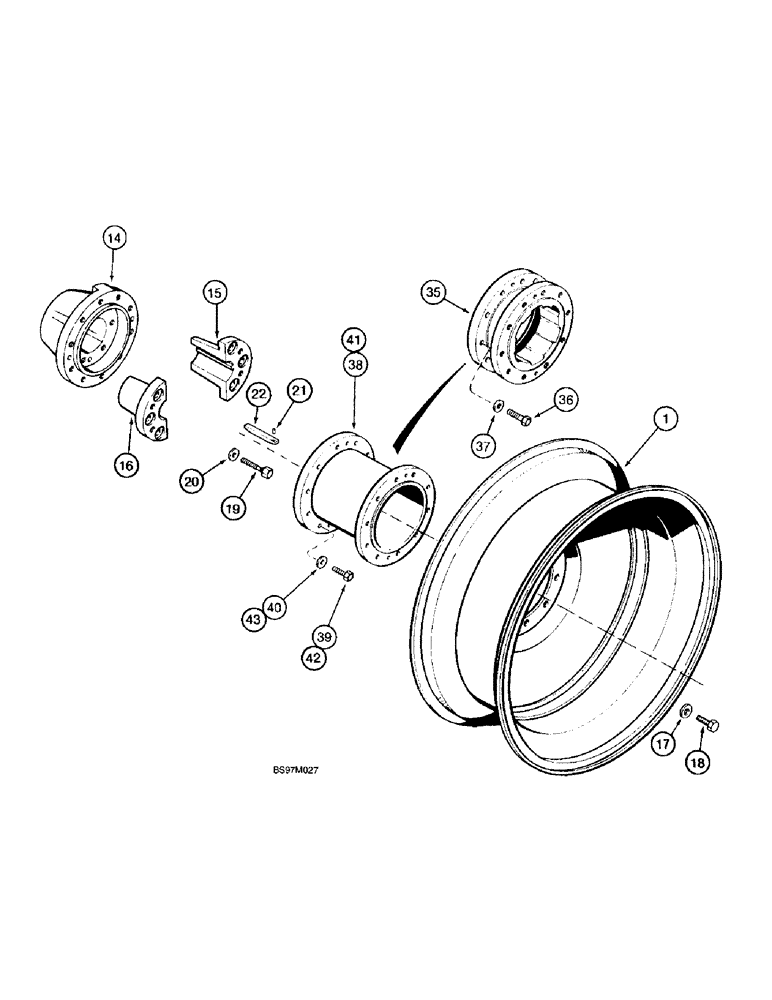 Схема запчастей Case IH 8910 - (6-090) - STEEL DUAL WHEELS, PRIOR TO P.I.N. JJA0083000 (06) - POWER TRAIN