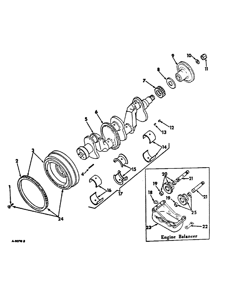 Схема запчастей Case IH C-175 - (F-17) - CRANKSHAFT AND RELATED PARTS 