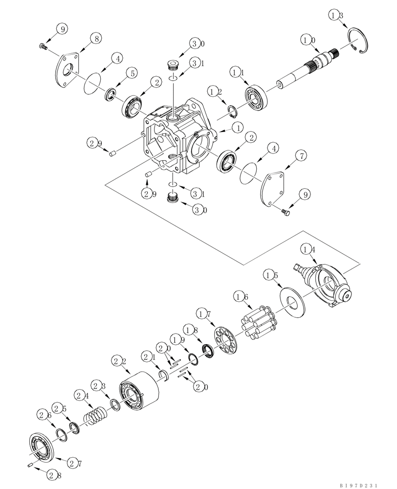 Схема запчастей Case IH 90XT - (06-12) - MOTOR ASSY (Aug 13 2010 10:09AM) (06) - POWER TRAIN