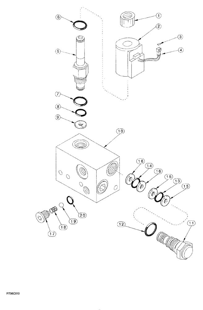 Схема запчастей Case IH AFS - (04-24) - VALVE, PROPORTIONAL FLOW CONTROL (PRIOR TO MODEL YEAR 1999) (35) - HYDRAULIC SYSTEMS