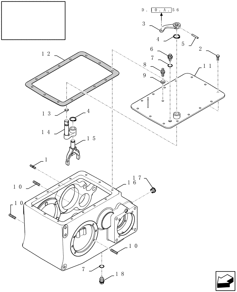 Схема запчастей Case IH AFX8010 - (C.20.B[2]) - MECHANICAL TRANSMISSION HOUSING C - Power Train