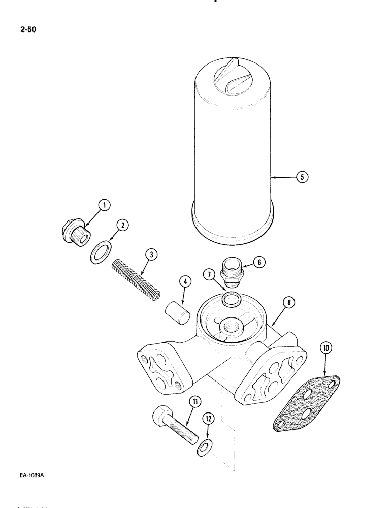 Схема запчастей Case IH 885 - (2-050) - ENGINE OIL FILTER (02) - ENGINE