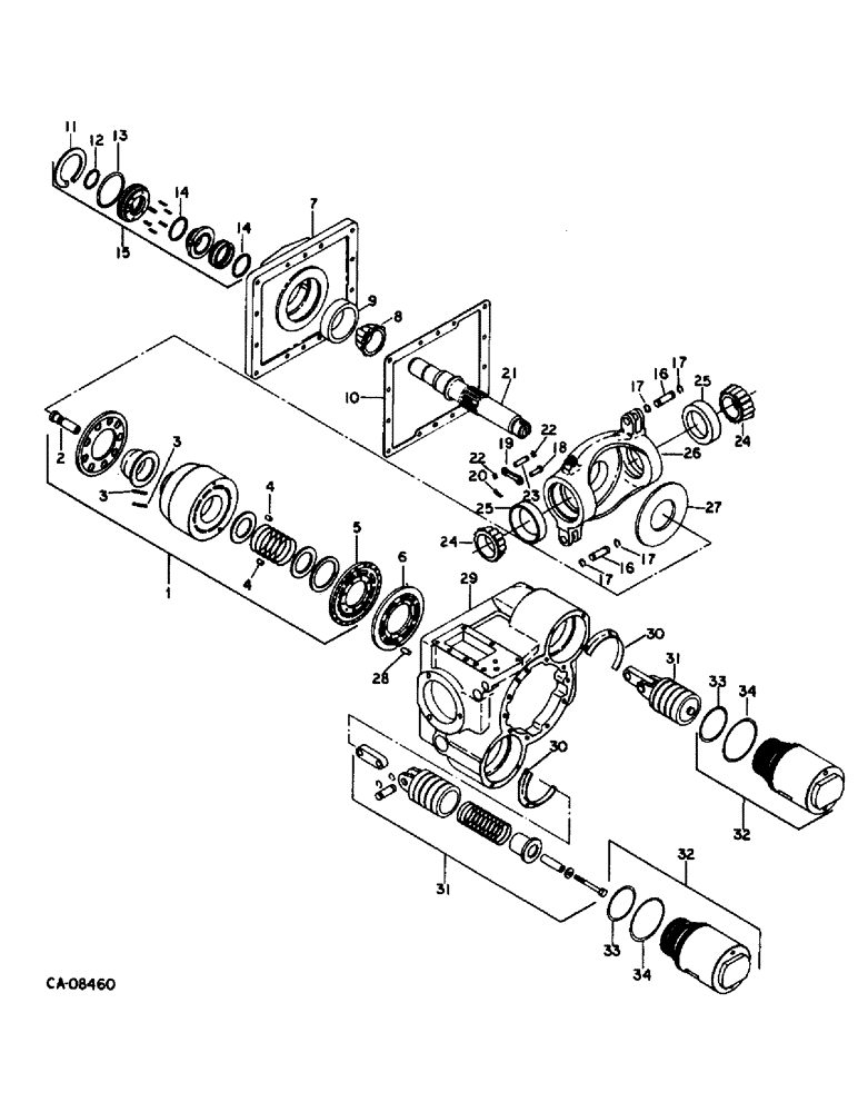 Схема запчастей Case IH 1470 - (10-38) - HYDRAULICS, HYDROSTATIC MOTOR, 2 SPEED, EATON, CYLINDER BLOCK (07) - HYDRAULICS