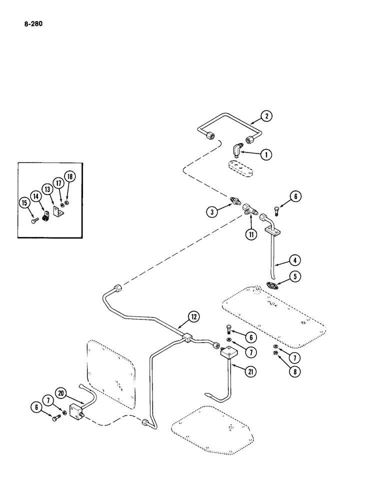 Схема запчастей Case IH 2094 - (8-280) - TRANSMISSION LUBRICATION (08) - HYDRAULICS