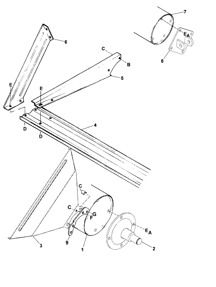 Схема запчастей Case IH 1052 - (09-26) - BAT REEL (09) - CHASSIS