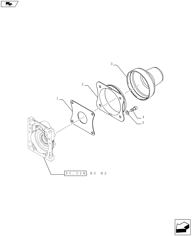 Схема запчастей Case IH FARMALL 75C - (31.110.03) - FIXED TRAILER HITCH CAT.C WITH SLIDER SUPPORT - POWER TAKE-OFF SHAFT COVER - ISO (VAR.330928) (31) - IMPLEMENT POWER TAKE OFF