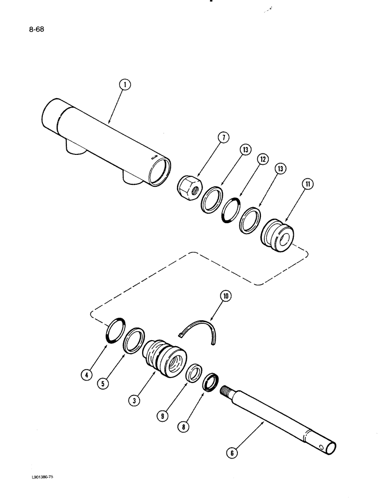 Схема запчастей Case IH 1620 - (8-68) - SEPARATOR CLUTCH CYLINDER (07) - HYDRAULICS