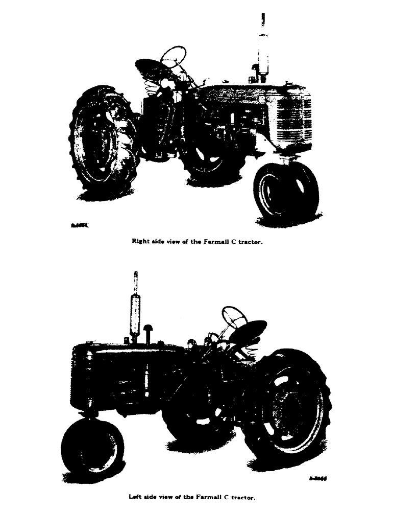 Схема запчастей Case IH FARMALL C - (003) - RIGHT/LEFT SIDE VIEW OF THE FARMALL C TRACTOR (00) - GENERAL