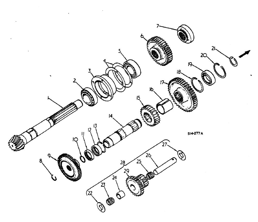 Схема запчастей Case IH 884 - (07-076) - RANGE TRANSMISSION - IN REAR FRAME - 4 WHEEL DRIVE (04) - Drive Train