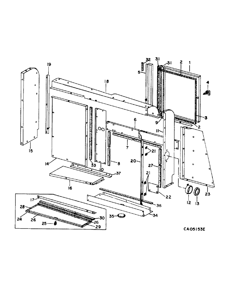 Схема запчастей Case IH 1470 - (06-03) - COOLING, ROTARY AIR SCREEN CHUTE Cooling