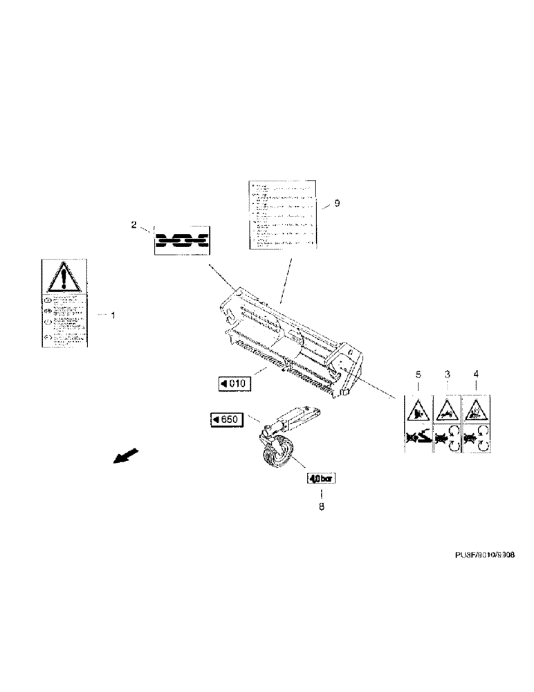 Схема запчастей Case IH PU3000 - (21) - LETTERING (90) - PLATFORM, CAB, BODYWORK AND DECALS