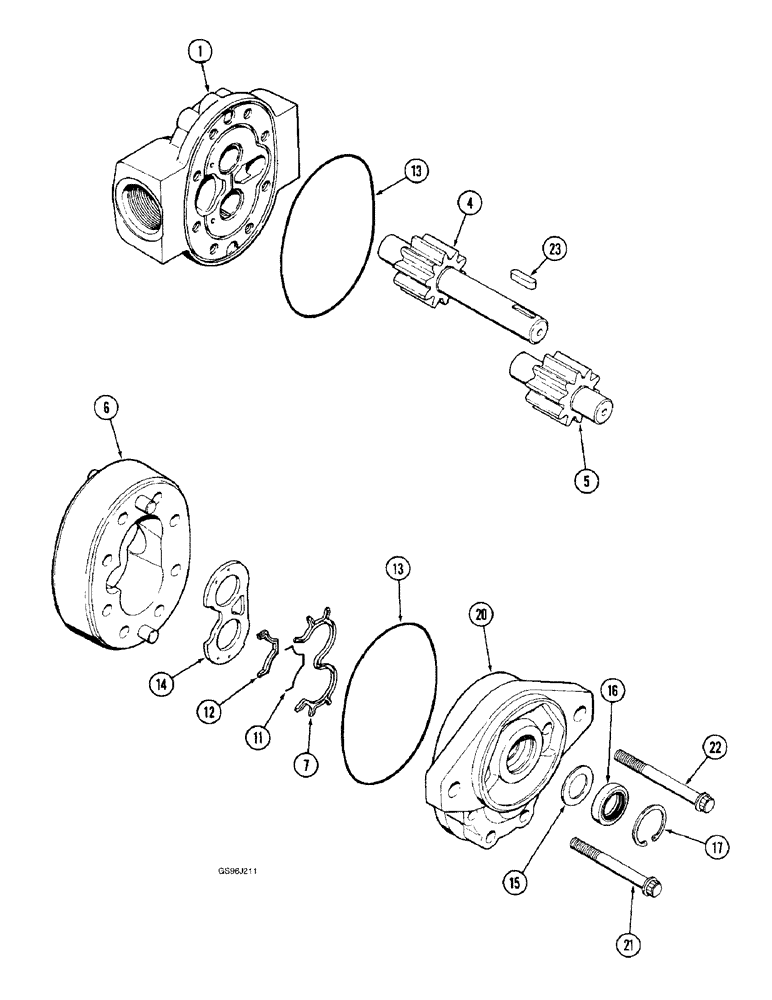 Схема запчастей Case IH 1660 - (8-86) - REEL DRIVE PUMP (07) - HYDRAULICS