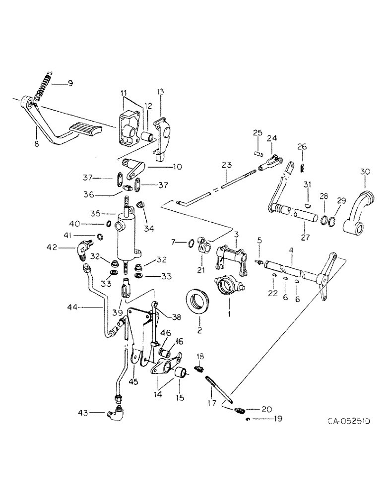 Схема запчастей Case IH 1586 - (07-03) - DRIVE TRAIN, CLUTCH CONTROLS AND CONNECTIONS (04) - Drive Train