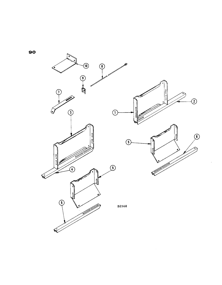 Схема запчастей Case IH 404 - (90) - MUD SHIELDS (58) - ATTACHMENTS/HEADERS