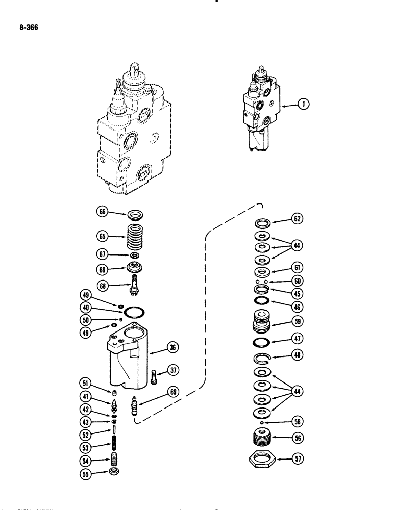 Схема запчастей Case IH 2294 - (8-366) - REMOTE VALVE BODY ASSEMBLY, ADD ON FOR THIRD OR FOURTH CIRCUIT WITHOUT LOAD CHECK (08) - HYDRAULICS