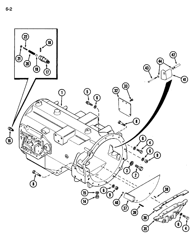 Схема запчастей Case IH 3394 - (6-02) - TORQUE TUBE (06) - POWER TRAIN