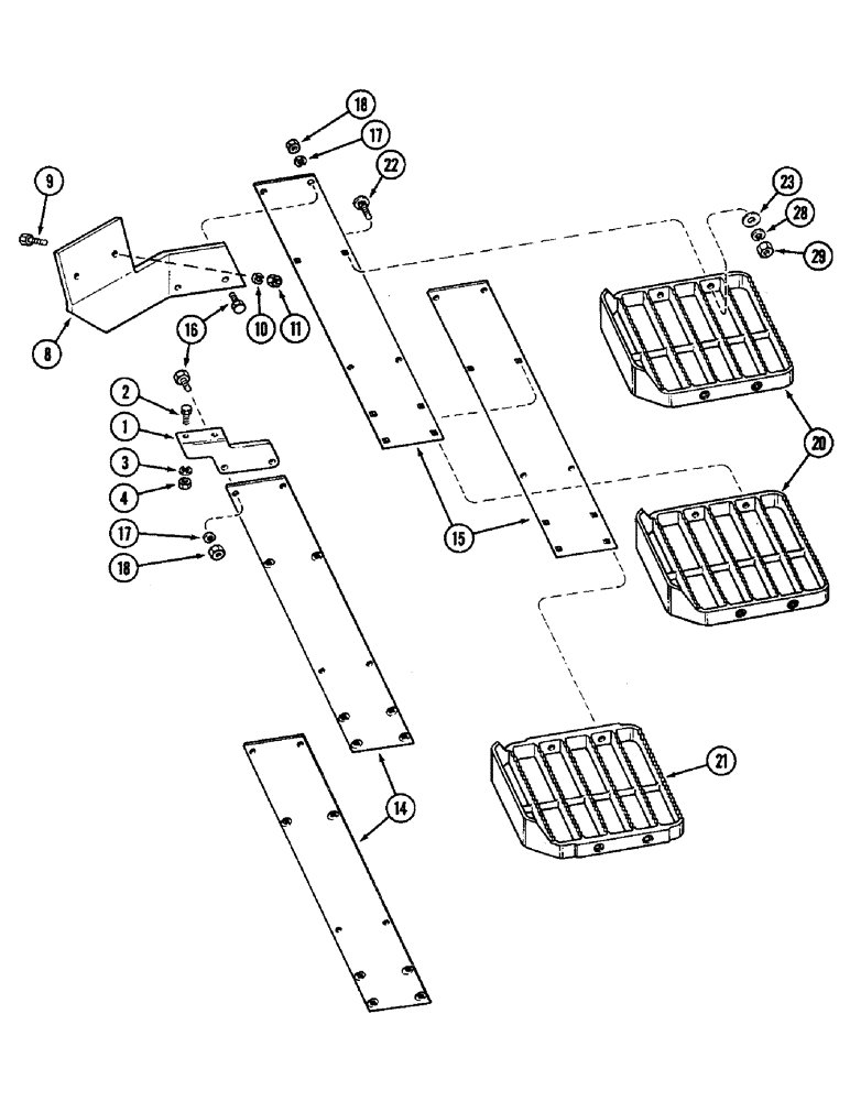 Схема запчастей Case IH 3294 - (9-434) - STEPS, A181776 AND A181777 (09) - CHASSIS/ATTACHMENTS