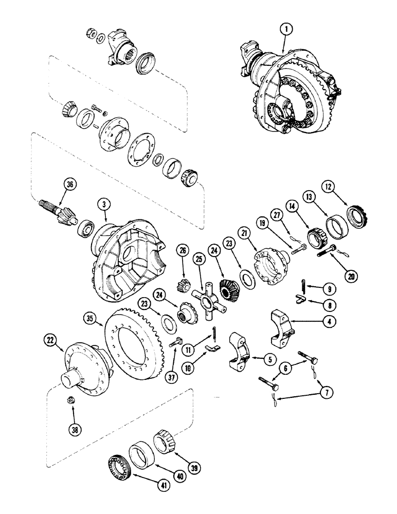 Схема запчастей Case IH 4694 - (6-248) - REAR AXLE DIFFERENTIAL AND CARRIER, PRIOR TO AXLE SERIAL NO. 13015953 (06) - POWER TRAIN